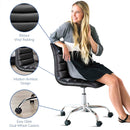 Louise Armless Mid Back Vinyl Office Chair