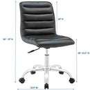 Louise Armless Mid Back Vinyl Office Chair