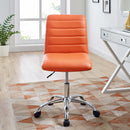 Louise Armless Mid Back Vinyl Office Chair