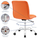 Louise Armless Mid Back Vinyl Office Chair
