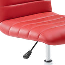 Louise Armless Mid Back Vinyl Office Chair
