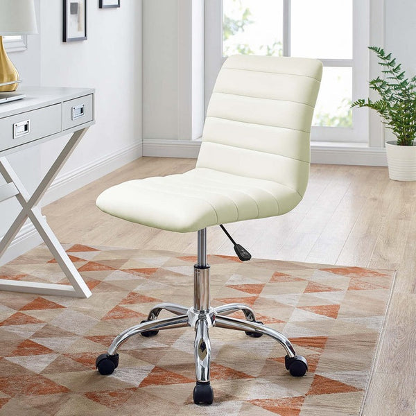 Louise Armless Mid Back Vinyl Office Chair