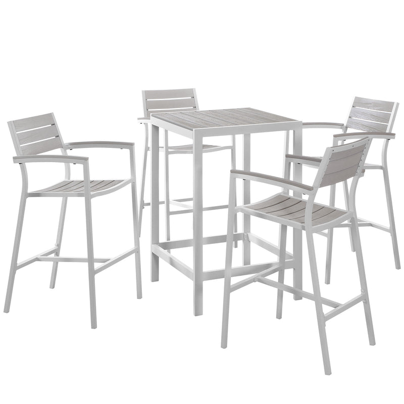 Drake 5 Piece Outdoor Patio Bar Set