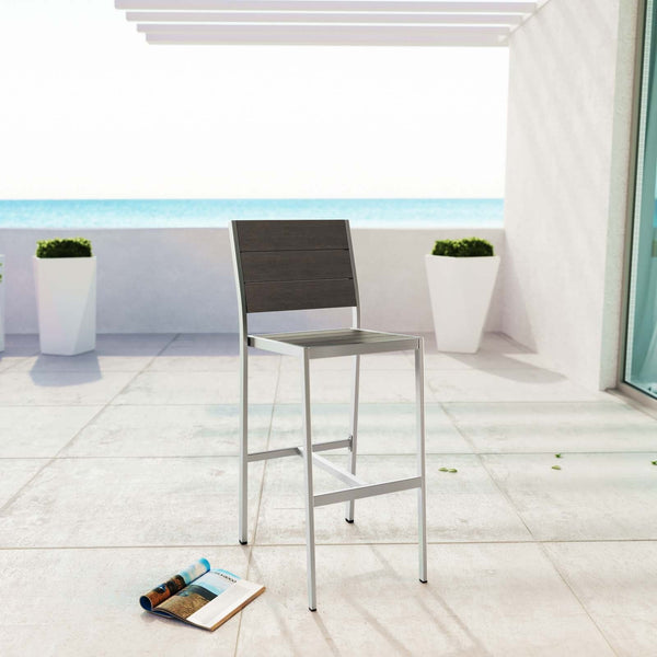 Aviana Outdoor Patio Aluminum Armless Bar Stool