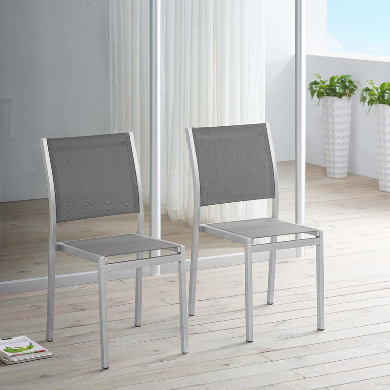 Aviana Side Chair Outdoor Patio Aluminum Set of 2