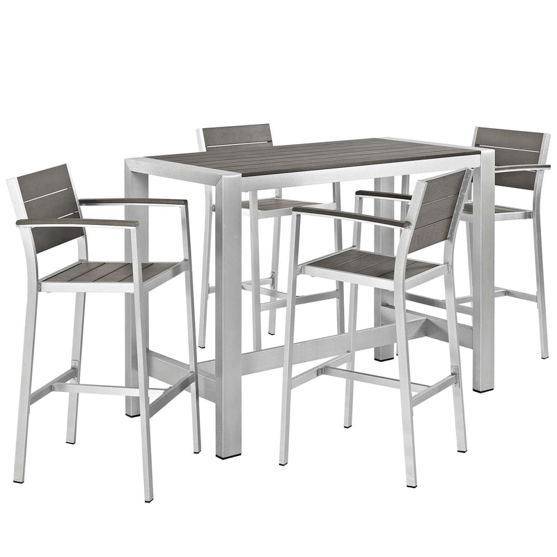 Aviana 5 Piece Outdoor Patio Aluminum Dining Set