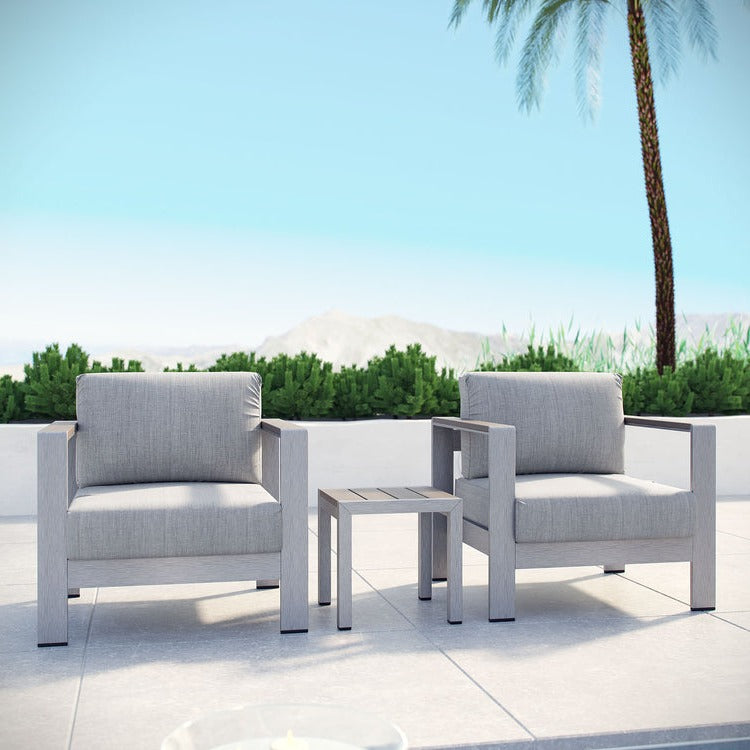 Aviana 3 Piece Outdoor Patio Aluminum Set