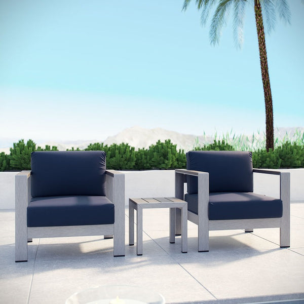 Aviana 3 Piece Outdoor Patio Aluminum Set