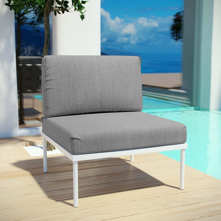 Aden Armless Outdoor Patio Aluminum Chair