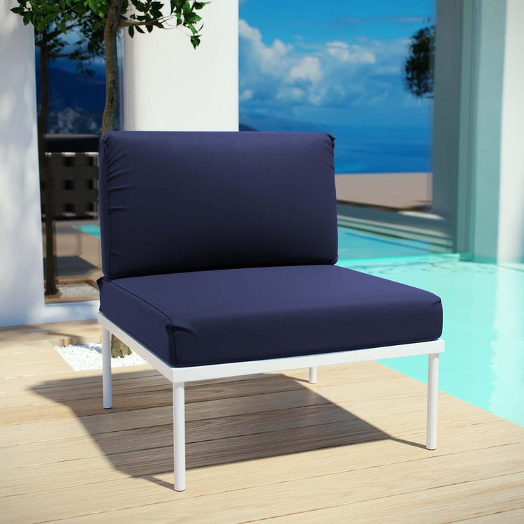 Aden Armless Outdoor Patio Aluminum Chair