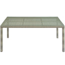 Maisie 70" Outdoor Patio Wicker Rattan Dining Table