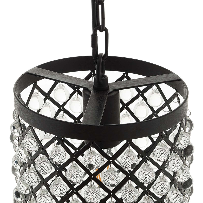 Nyomi Glass and Metal Pendant Chandelier