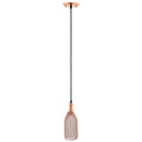 Kingsley Bottle-Shaped Rose Gold Pendant Light