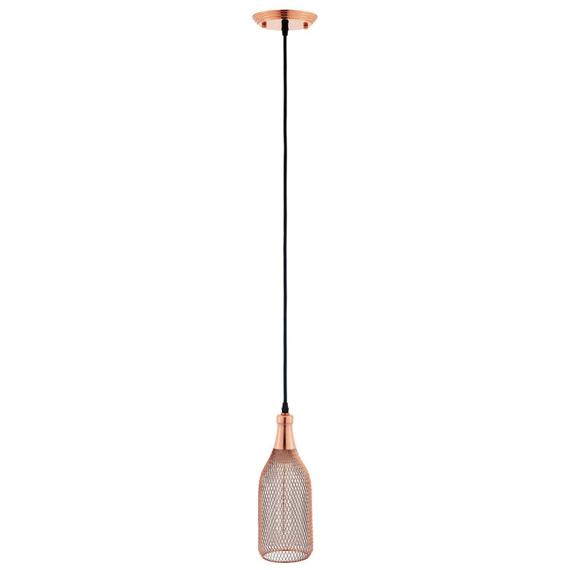 Kingsley Bottle-Shaped Rose Gold Pendant Light