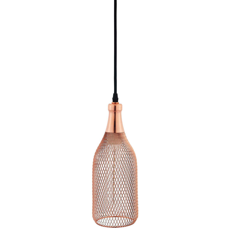 Kingsley Bottle-Shaped Rose Gold Pendant Light