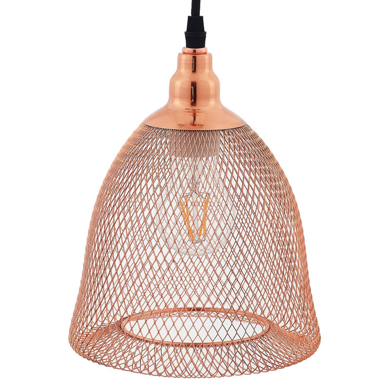 Kingsley Bell-Shaped Rose Gold Pendant Light