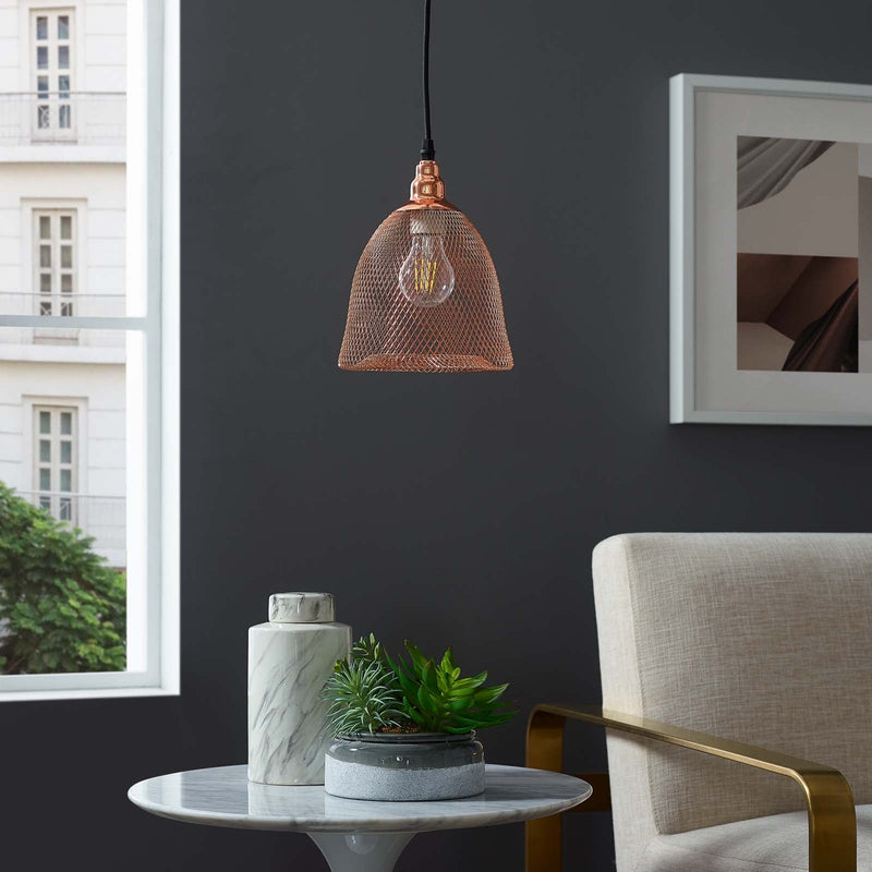 Kingsley Bell-Shaped Rose Gold Pendant Light