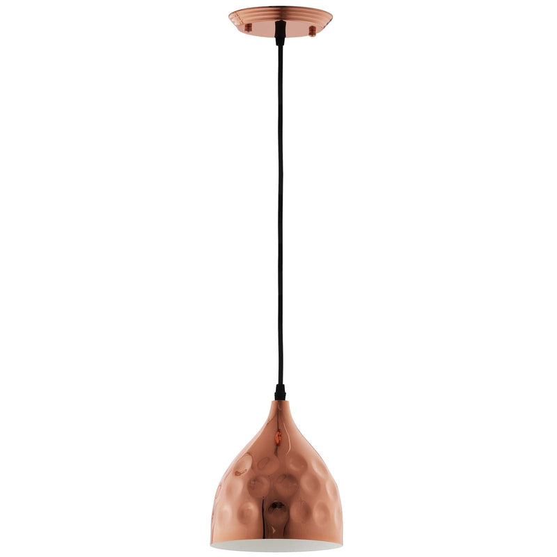 Valerie 6.5" Bell-Shaped Rose Gold Pendant Light