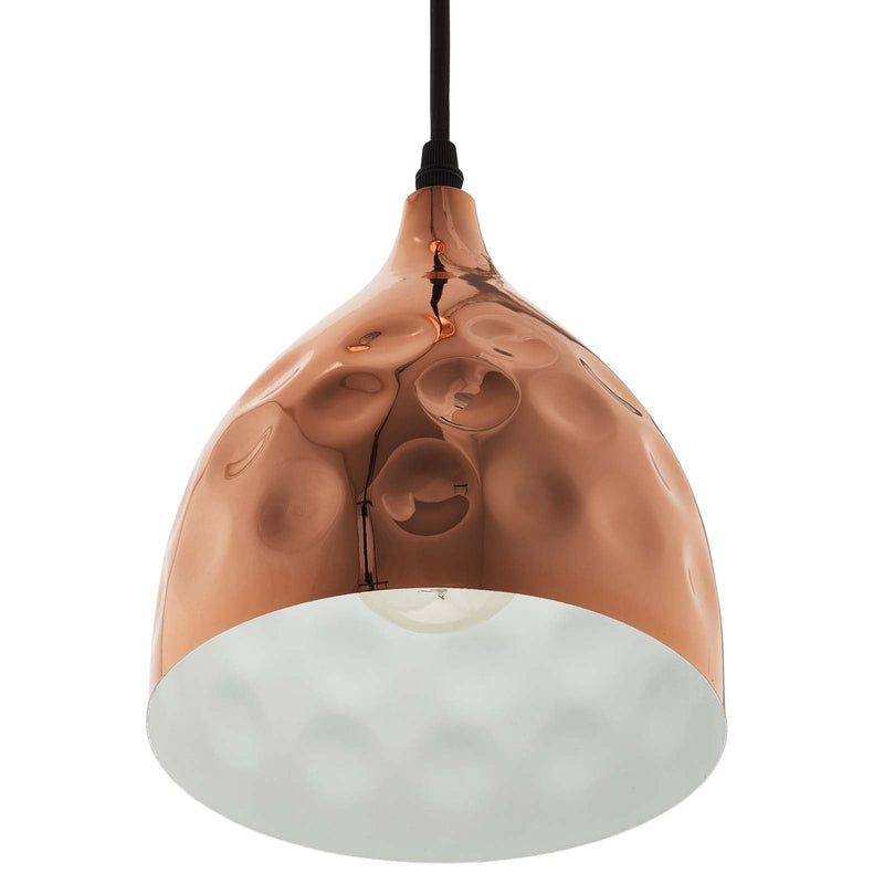 Valerie 6.5" Bell-Shaped Rose Gold Pendant Light