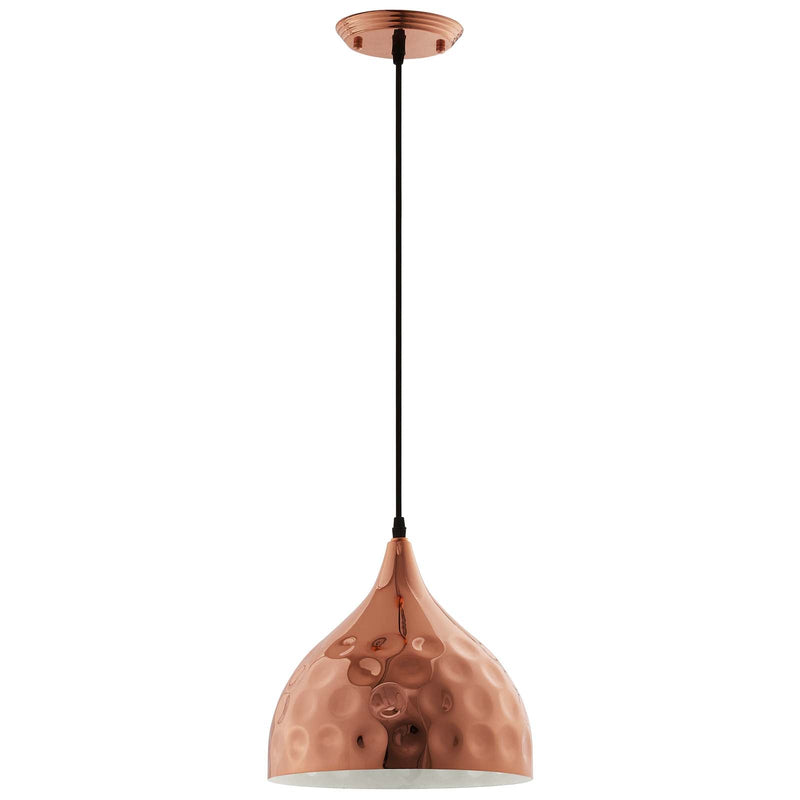 Valerie 11" Bell-Shaped Rose Gold Pendant Light