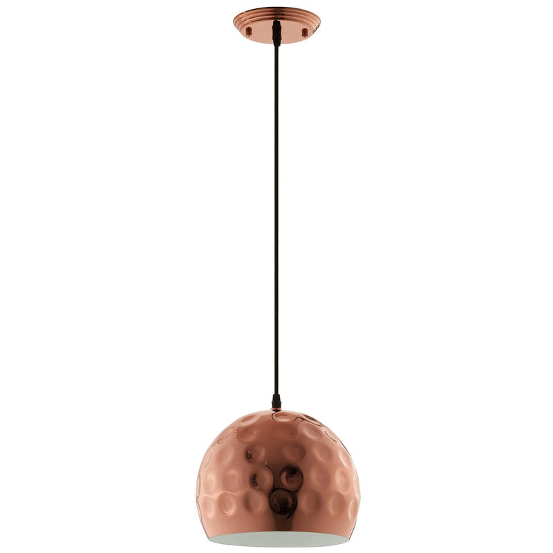 Valerie 10" Half-Sphere Rose Gold Pendant Light