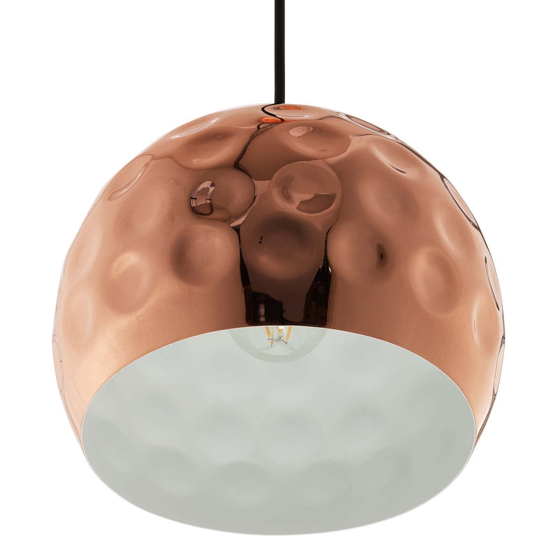 Valerie 10" Half-Sphere Rose Gold Pendant Light