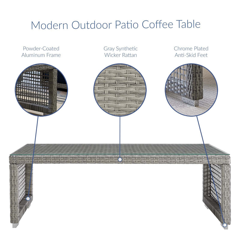 Sean Rattan Outdoor Patio Coffee Table