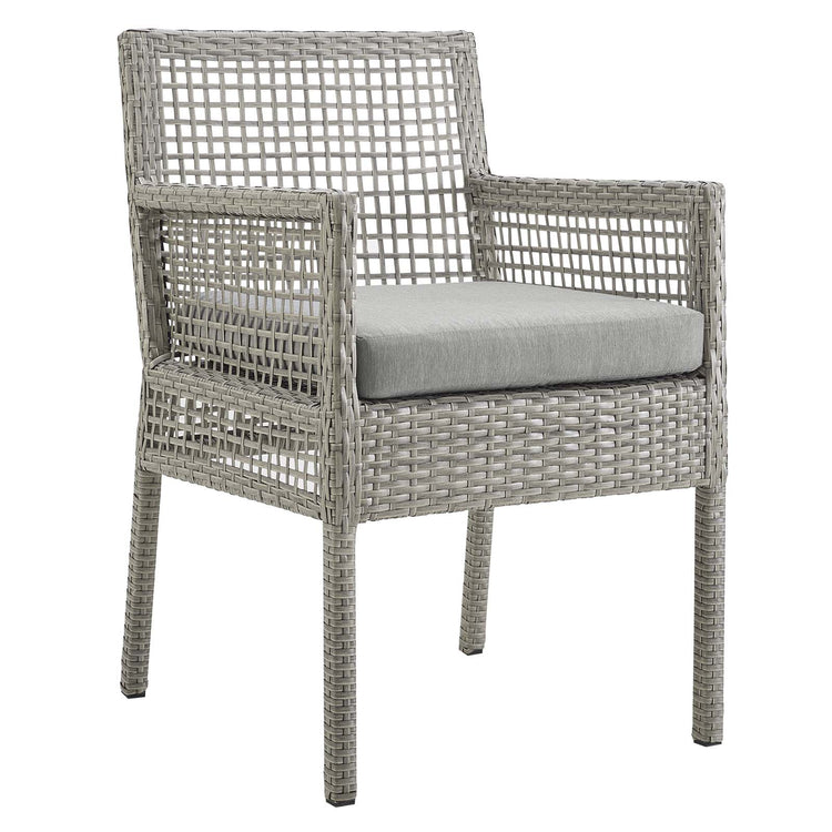 Sean Outdoor Patio Wicker Rattan Dining Armchair