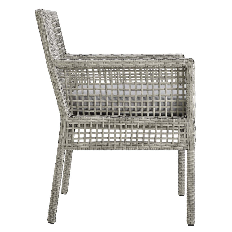 Sean Outdoor Patio Wicker Rattan Dining Armchair