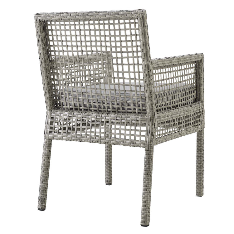 Sean Outdoor Patio Wicker Rattan Dining Armchair