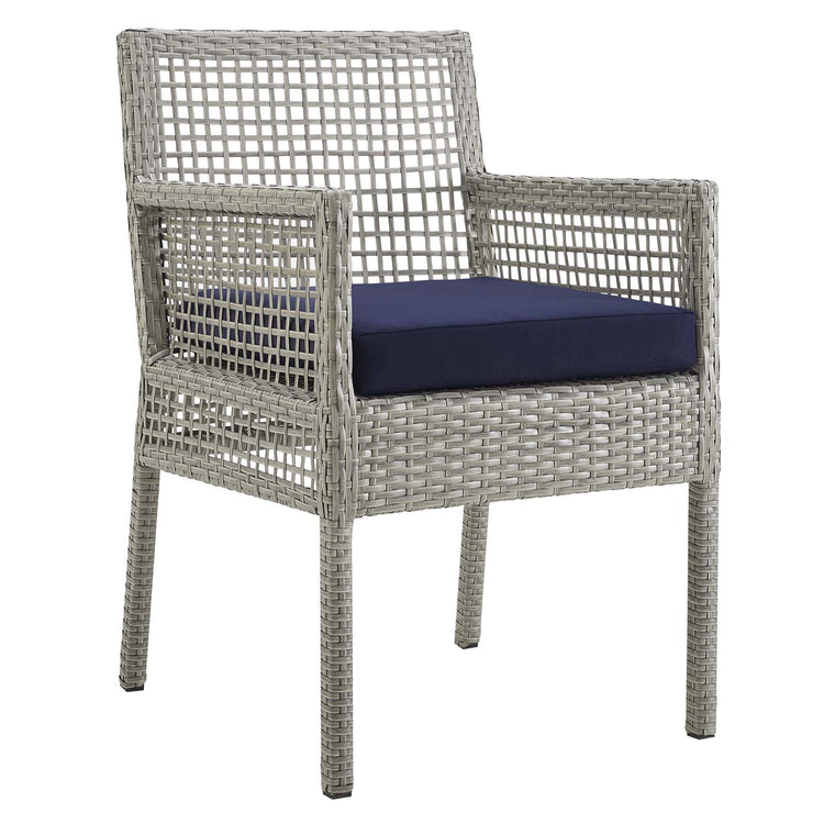 Sean Outdoor Patio Wicker Rattan Dining Armchair