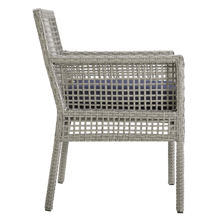 Sean Outdoor Patio Wicker Rattan Dining Armchair