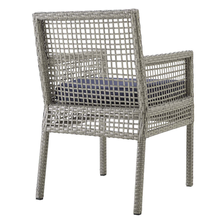 Sean Outdoor Patio Wicker Rattan Dining Armchair