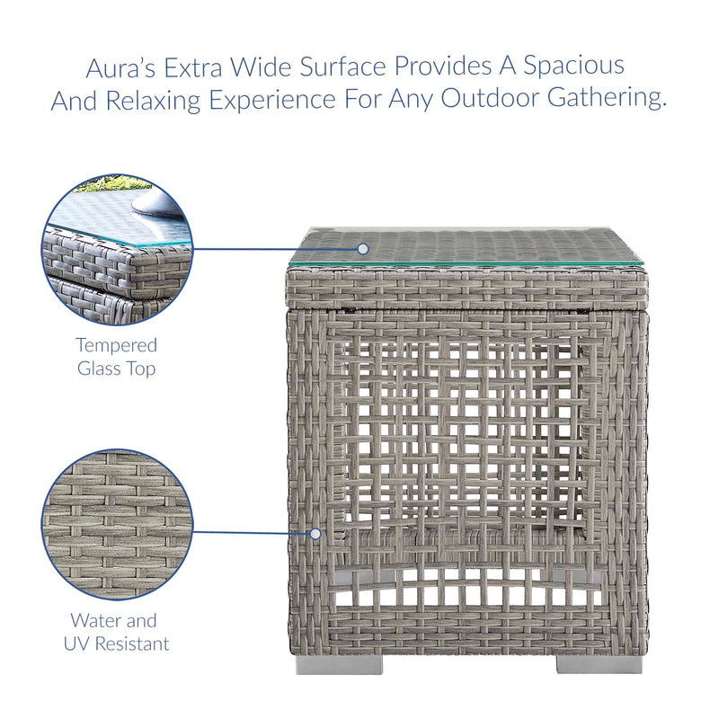 Sean Outdoor Patio Wicker Rattan Side Table