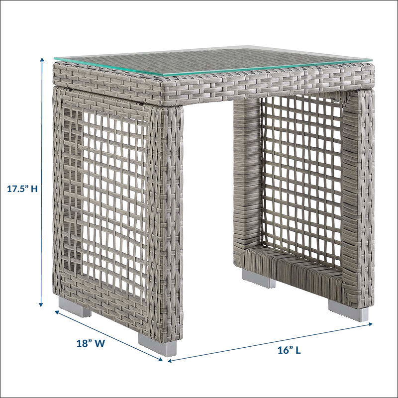 Sean Outdoor Patio Wicker Rattan Side Table