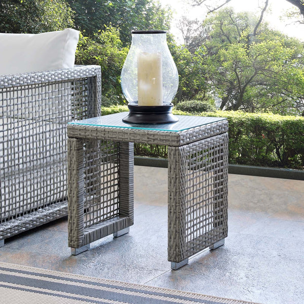 Sean Outdoor Patio Wicker Rattan Side Table