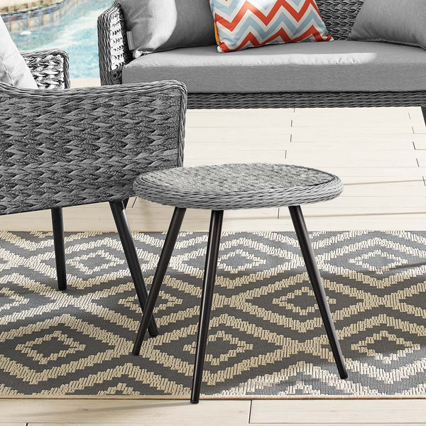 Nico Outdoor Patio Wicker Rattan Side Table