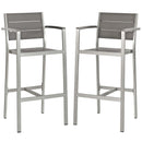 Aviana Bar Stool Outdoor Patio Aluminum Set of 2