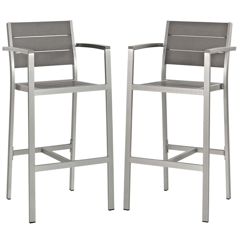 Aviana Bar Stool Outdoor Patio Aluminum Set of 2