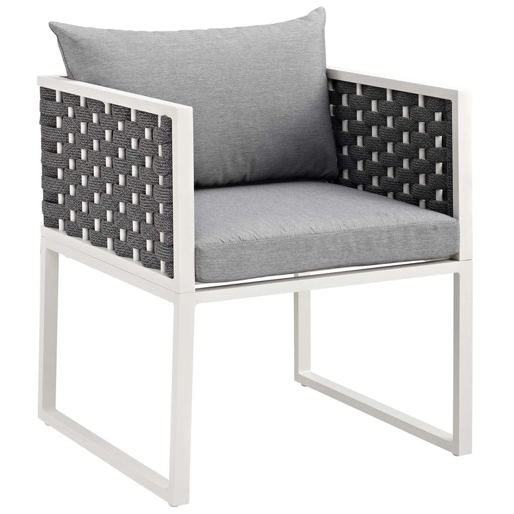 Emory Dining Armchair Outdoor Patio Aluminum Set of 2