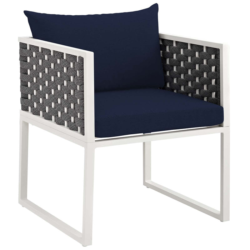 Emory Dining Armchair Outdoor Patio Aluminum Set of 2