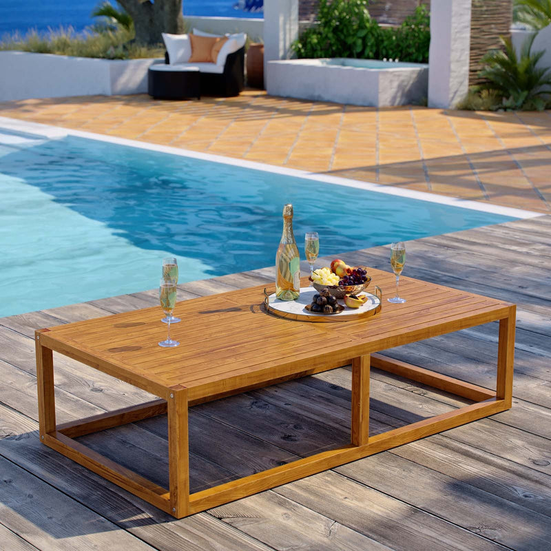 Kayden Outdoor Patio Premium Grade A Teak Wood Coffee Table