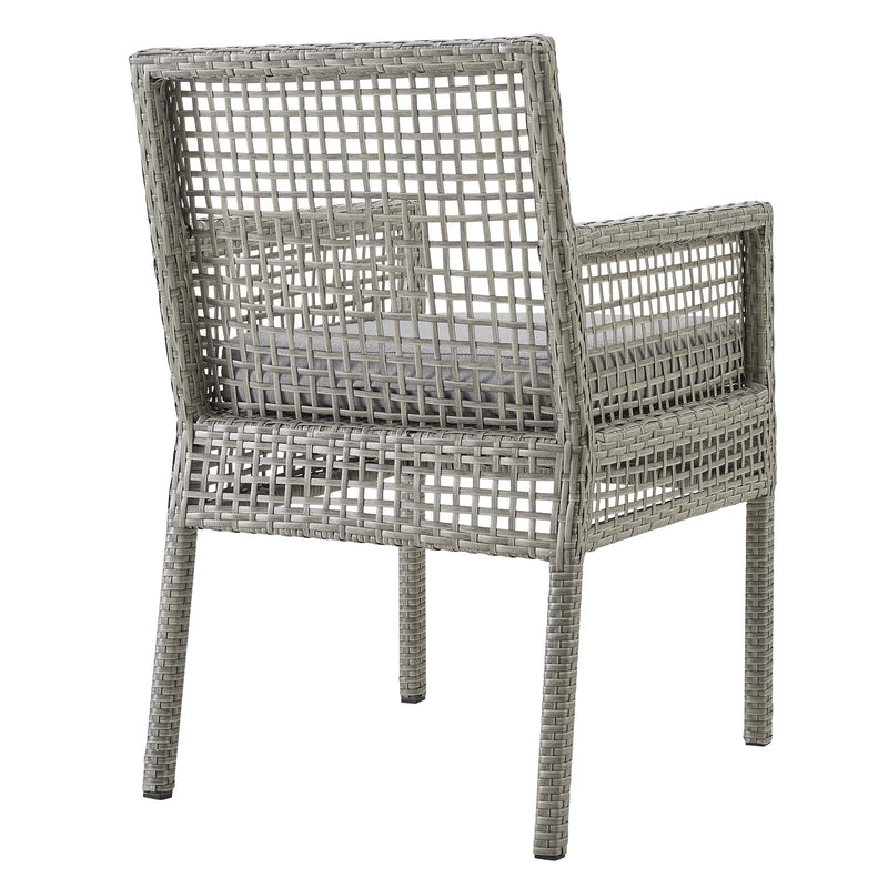 Sean Dining Armchair Outdoor Patio Wicker Rattan Set of 2