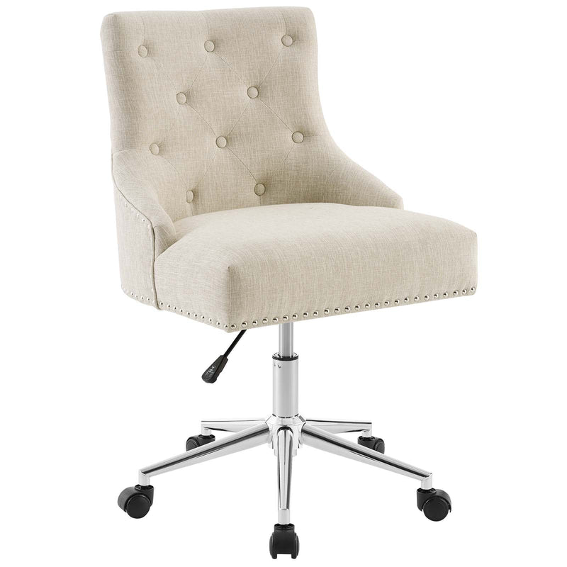 Ace Tufted Button Swivel Upholstered Fabric Office Chair