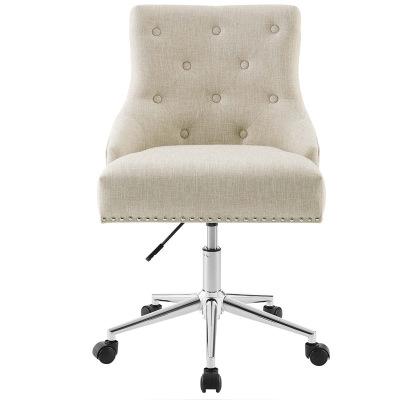 Ace Tufted Button Swivel Upholstered Fabric Office Chair