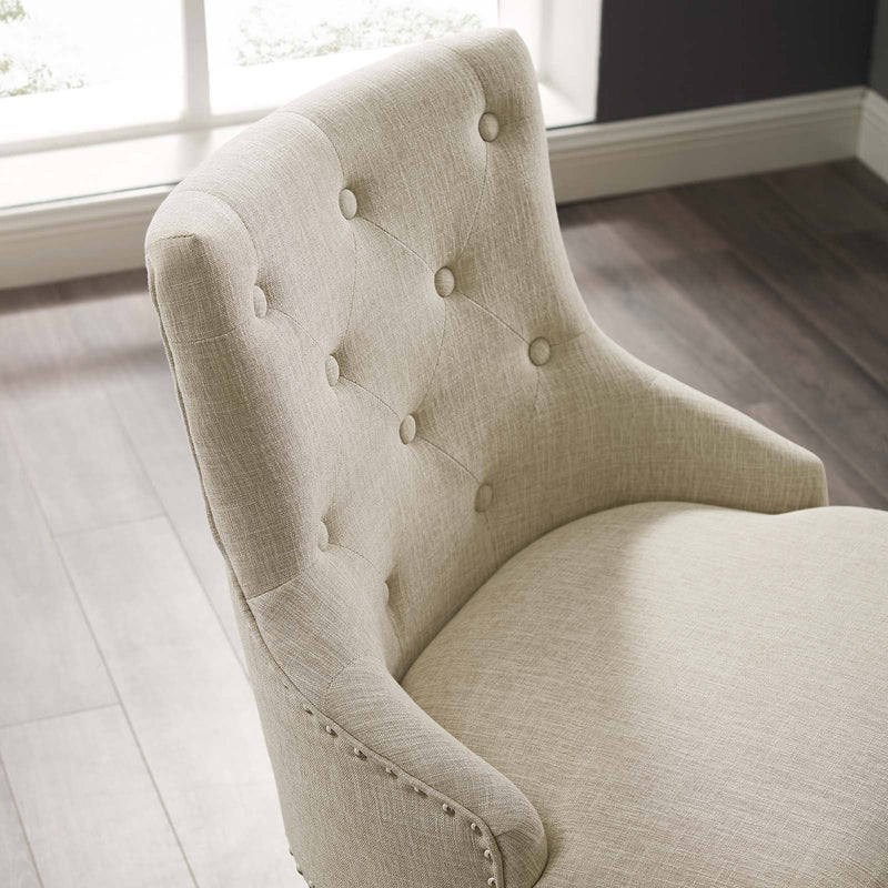 Ace Tufted Button Swivel Upholstered Fabric Office Chair