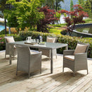 Maisie 5 Piece Outdoor Patio Wicker Rattan Dining Set