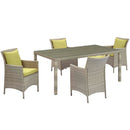 Maisie 5 Piece Outdoor Patio Wicker Rattan Dining Set