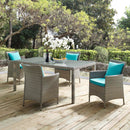 Maisie 5 Piece Outdoor Patio Wicker Rattan Dining Set