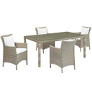 Maisie 5 Piece Outdoor Patio Wicker Rattan Dining Set